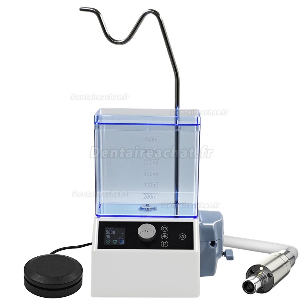 Micromoteur électrique dentaire sans balais avec réservoir d'eau et pompe péristaltique